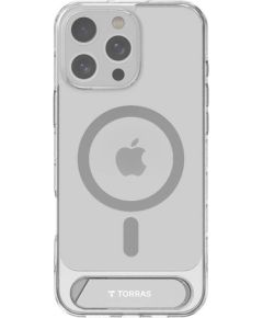 Torras Pstand Series Case for iPhone 16 Pro (Transparent)
