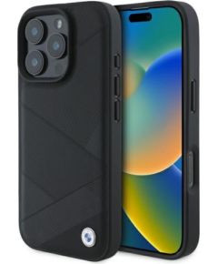 BMW Sign Leather Crossing Lines Pattern Чехол для Apple iPhone 16 Pro Max