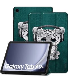 Tech-Protect SmartCase case for Samsung Galaxy Tab A9+ 11" X210 | X215 | X216 - blue with a cat