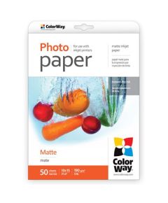 ColorWay Matte Photo Paper, 50 sheets, 10x15, 190 g/m²