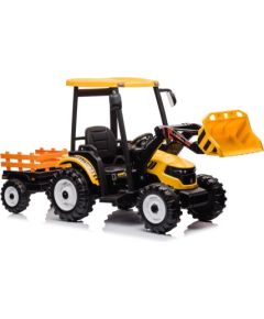 Lean Cars Battery-operated tractor with trailer Hercules Yellow 24V