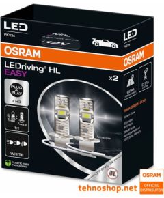 Osram H3 LED AUTOLAMPAS 8W 12V 64151DWESY 2gab.