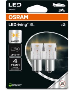 Osram PY21W LED AUTOLAMPAS 1.3W 7507DYP 12V BA15s 2gab.