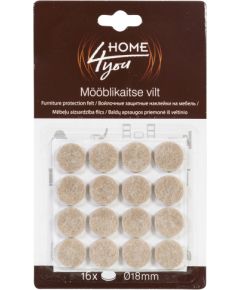 Mēbeļu aizsardzība filcs D18mm x 16gab, bēša