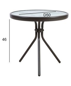 Galds DUBLIN D50xH46cm, tumši brūns