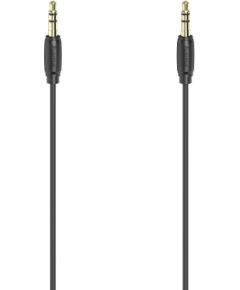 Hama 00205263 Audio Cable, 3.5mm Jack Plug - Plug Stereo Gold-Plated Ultra-thin 3m