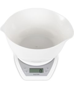 Salter 1024 WHDR14 Digital Kitchen Scales with Dual Pour Mixing Bowl White Virtuves svari