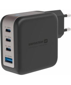 Swissten GaN 3x USB-C PD 100W / USB-A 18W QC Tīkla Lādētājs
