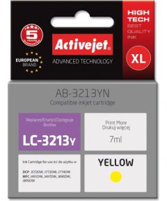 Activejet AB-3213YN Ink cartridge (replacement for Brother LC3213Y; Supreme; 7 ml; yellow)