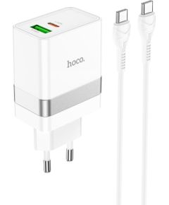 Charger Hoco N21 USB-A/Type-C PD30W+QC3.0 + Type-C white
