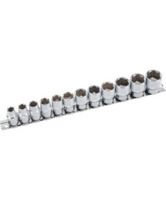 Uzgriežņa galviņu komplekts Condor Werkzeug C25100; 3/8''; 8-19 mm; 12 gab.