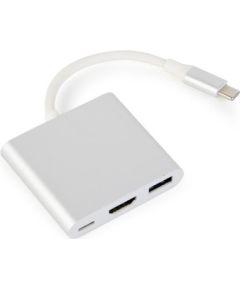 I/O ADAPTER USB-C TO HDMI/USB3/USB-C A-CM-HDMIF-02-SV GEMBIRD