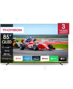 TV Set THOMSON 85" 4K/Smart QLED 3840x2160 Wireless LAN Bluetooth Google TV Black 85QG7S14