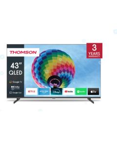 TV Set THOMSON 43" 4K/Smart QLED 3840x2160 Wireless LAN Bluetooth Google TV Black 43QG4S14