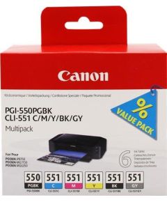 Canon PGI-550/CLI-551 PGBK/C/M/Y/BK/GY Multi Pack