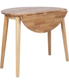Drop leaf table BIRKA D90xH75cm, oak