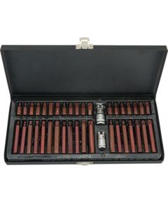 Skrūvgriežu uzgaļu komplekts Condor Werkzeug C72100; 3/8'' + 1/2''; TX/HEX/SL; 40 gab.