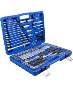 JBM Instrumentu komplekts ar seškanšu muciņām 1/4"+3/8"+1/2" + torx, 216gab., Hobby Line