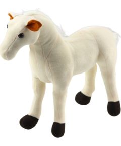 Leantoys Pluszowy Koń Pluszak Maskotka Przytulanka Biały 40cm x 37cm LEAN Toys