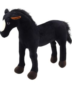 Leantoys Pluszowy Koń Pluszak Maskotka Przytulanka Czarny 40cm x 37cm LEAN Toys