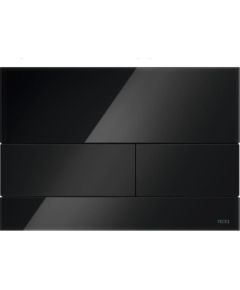 taustiņš TECEsquare duo, 220x150 mm, melna stikla plāksne/melnas pogas