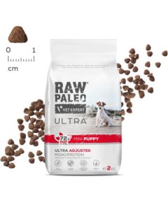 RAW PALEO Ultra Mini Puppy Beef - dry food for puppies of small breeds - 2 kg