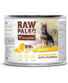 RAW PALEO Duoprotein Turkey & Cod Adult - wet dog food - 200g