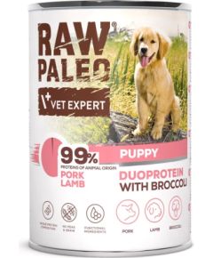 RAW PALEO Duoprotein Pork & Lamb Puppy - wet dog food - 400g