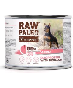 RAW PALEO Duoprotein Pork & Lamb Adult - wet dog food - 200g