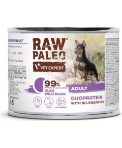 RAW PALEO Duoprotein Duck & Boar Adult - wet dog food - 200g