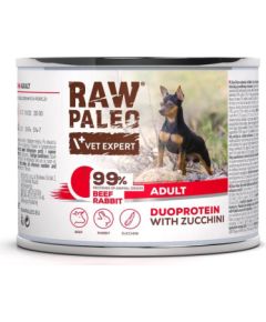 RAW PALEO Duoprotein Beef & Rabbit Adult - wet dog food - 200g