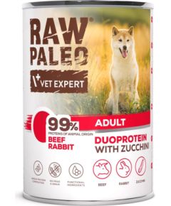 RAW PALEO Duoprotein Beef & Rabbit Adult - wet dog food - 400g