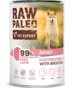 RAW PALEO Duoprotein Pork & Lamb Adult - wet dog food - 400g
