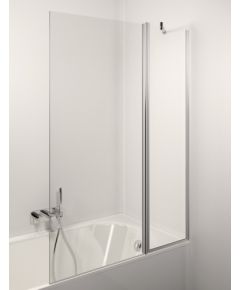 vannas siena Estetico Plus, 700 mm, h=1500, hroms/caurspīdīgs stikls Dušas vannu sienas
