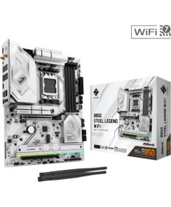 Mainboard ASROCK AMD B850 SAM5 ATX Memory DDR5 Memory slots 4 1xPCI-Express 4.0 16x 1xPCI-Express 5.0 16x 1xM.2 1xHDMI 1xAudio-In 1xAudio-Out 4xUSB 2.0 5xUSB 3.2 2xUSB-C 1xOptical S/PDIF 1xRJ45 B850STEELLEGENDWIFI