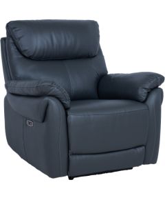 Recliner armchair BOWEN with electric mechanism, dark grey genuine leather