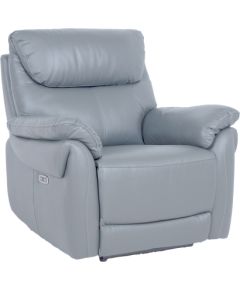 Recliner armchair BOWEN with electric mechanism, beige genuine leather