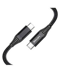 Philips - Uzlādes kabelis - no USB C uz USB C -DLC5206C|00 - 2M melns