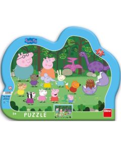 Dino Frame Puzzle silhouette 25 pc Pig Peppa