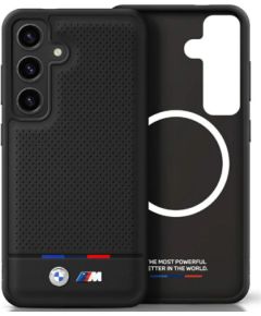 BMW Leather Tricolor Stripe with MagSafe Чехол для Samsung Galaxy S25