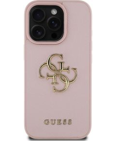 Guess PU Grained 4G Metal Logo Maciņš priekš Apple iPhone 16 Pro Max
