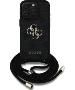 Guess GUHCP16LP4GMGCRK PU 4G Metal Logo Crossbody Strap Maciņš priekš Apple iPhone 16 Pro