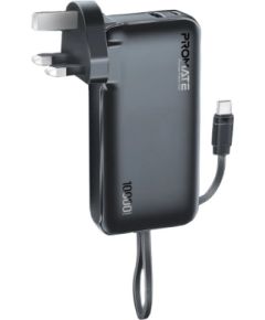 Promate PowerPack-10C Ārējas uzlādes baterija 22W / 10000mAh / USB-C PD / 220V EU/US/UK