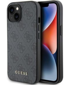 Guess PU 4G Metal Logo Case Aizsargapvalks Priekš Apple iPhone 15
