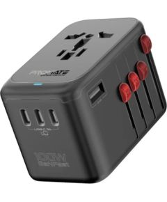 Promate TripMate-GaN100 GaNFast™ Universals tīkla lādētājs 100W / EU/US/UK/AU