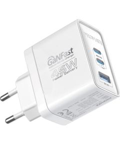 Promate PowerPort-45 GaNFast™ Tīkla lādētājs 45W / QC3.0 / PD45W