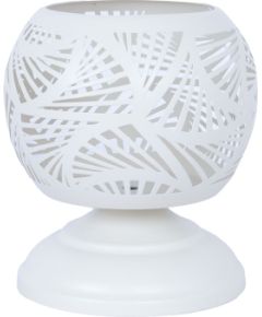 Candle holder SANDY 15x15xH16cm, antique white metal