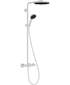 Hansgrohe dušas sistēma Pulsify 260 1 jet ar termostatu Ecostat Fine un rokas dušu 3 jet, matt white