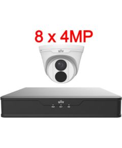 Uniview UNV 4MP комплект IP видеонаблюдения с PoE (NVR + 8 камер)