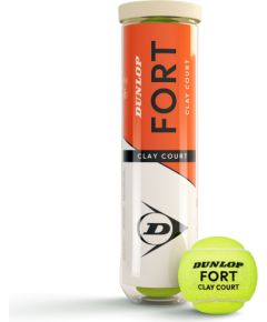Tennis balls DUNLOP FORT CLAY COURT Premium 4-tube ITF